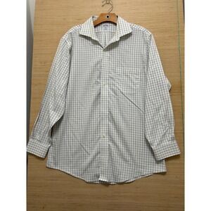 Brooks Brothers Mens Slim Fit Non Iron Dress Shirt 16 2/3 346 Windowpane Check